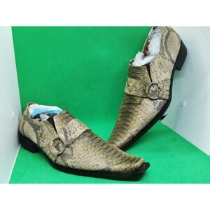 Authentic Vincent Loafers Snakeskin Python Skin Leather Size 10 US 44 EU Italy